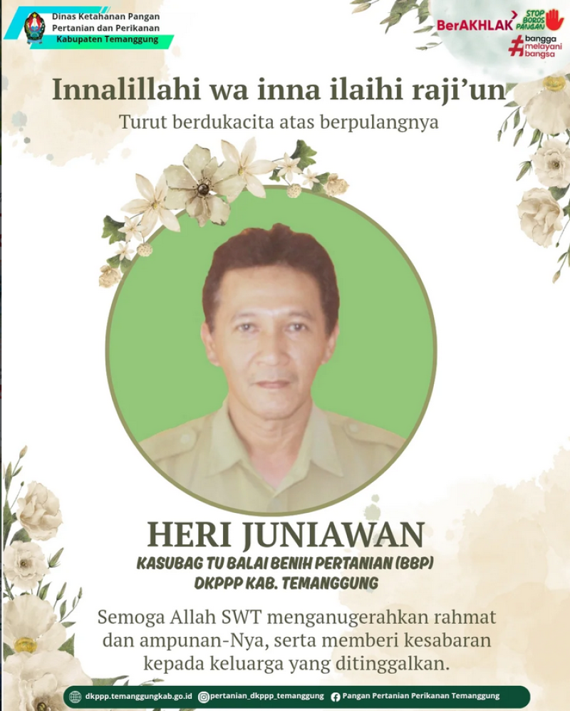 Turut berdukacita atas wafatnya